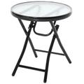 Folding Garden Table Round Foldable Table with Safety Buckle