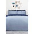 Plain Dyed Reversible Duvet Cover Cover with Pillowcase Set