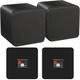 Pair of 4 Inch ABS Bookshelf Speakers 80W 8Ohm Black HiFi Surround Home Cinema