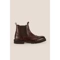 Grant Leather Brogue Chelsea Boots