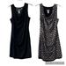 Athleta Dresses | Athleta Printed Inverse Reversible Dress. Black. Cowl Neck. Sporty. Ruched. Sz M | Color: Black/Pink | Size: M