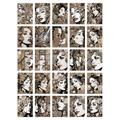 50 Pcs Fashion Face Pop Art Bubble Comic Sepia Aesthetic Collage Kit Unframed Wall Art Prints A6 Set Pack 15x10 cm (6x4") Teen Bedroom Decor Girl Stud
