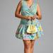 Anthropologie Dresses | Anthropologie Plenty By Tracy Reese Xl Floral Bubble Hem Wrap Spring Dress Nwt | Color: Blue/Green | Size: Xl