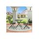 3-Piece Plastic Outdoor Folding Table and Chairs Set