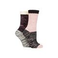 2 Pair Velvet Soft Chunky Rib Boot Socks