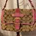 Coach Bags | Coach Soho Jacquard Suede Vintage Bag | Color: Pink/Tan | Size: Os