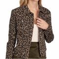 Nine West Jackets & Coats | Nine West Leopard Print Button Down Jean Jacket | Color: Black/Brown | Size: L