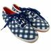 Kate Spade New York Shoes | Kate Spade For Keds Sneakers Size 5 Women's Blue & White Lace Up Gingham Shoes | Color: White | Size: 5