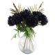 Leaf 95cm Black Chrysanthemum Bundle Glass Ball Vase