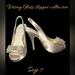 Disney Shoes | Nib Disney The Glass Slipper Collection. Champagne Romance. Size 7. Glitter Bow | Color: Tan | Size: 7