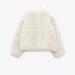 Zara Jackets & Coats | Faux Fur Jacket | Color: White | Size: Xs