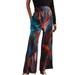 Anthropologie Pants & Jumpsuits | Anthropologie Hutch Geo Wide Leg Art To Wear Pants | Color: Green/Red | Size: Xs