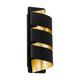 Wall Light Colour Black Gold Vertical Spiral Metal Shade Bulb E14 1x40W