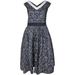 Disney Dresses | Disney Parks Dress Shop Haunted Mansion Wallpaper Fit Flare Dress Plus Size 1x | Color: Black/Gray | Size: 1x