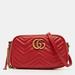 Gucci Bags | Gucci Red Matelasse Leather Small Gg Marmont Shoulder Bag | Color: Red | Size: Os