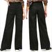 J. Crew Pants & Jumpsuits | J. Crew Women's Wool Blend 2 Button Wide Leg Full Length Pants Size 16 Black Nwt | Color: Black | Size: 16