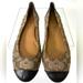 Coach Shoes | Coach Designer Signature Monogram Brown Women's Brown Ballet Flats - Size 9.5 | Color: Brown/Gold | Size: 9.5