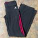 Adidas Pants & Jumpsuits | Adidas Leggings Sweatpants | Black & Hot Pink Size Small | Color: Black/Pink | Size: S