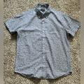 J. Crew Shirts | J.Crew Men’s Slim Fit Lightweight Floral Chambray Short Sleeve Shirt Size Medium | Color: Blue | Size: M