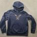 American Eagle Outfitters Shirts | American Eagle Hoodie Men's Medium Blue Fleece Pullover Embroidered Sweatshirt | Color: Blue | Size: M