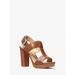 Michael Kors Shoes | Michael Michael Kors Becker Crocodile Embossed Platform Sandal 9 Luggage New | Color: Brown | Size: 9