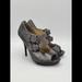 Michael Kors Shoes | Michael By Michael Kors 4" Open-Toed Heel Wiomen's 4.5 (Dark Grey) | Color: Gray | Size: 4.5