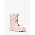 Michael Kors Shoes | Michael Kors Montaigne Faux Shearling-Lined Pvc Rain Boot 7 Soft Pink | Color: Pink | Size: 7