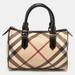 Burberry Bags | Burberry Beige/Black Nova Check Pvc And Patent Leather Chester Boston Bag | Color: Cream | Size: Os