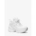 Michael Kors Shoes | Michael Michael Kors Olympia Canvas And Leather Trainer 7.5 Optic White New | Color: White | Size: 7.5