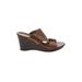 Naturalizer Wedges: Brown Solid Shoes - Women's Size 6 1/2 - Open Toe