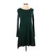 Boohoo Casual Dress - A-Line: Green Print Dresses - Women's Size 4