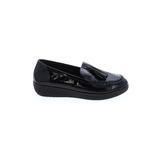 FitFlop Flats: Slip-on Wedge Minimalist Black Print Shoes - Women's Size 6 1/2 - Round Toe