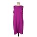 Banana Republic Cocktail Dress - Shift High Neck Sleeveless: Purple Solid Dresses - Women's Size 12