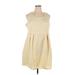 Ya Los Angeles Casual Dress: Yellow Damask Dresses - Women's Size 1X