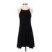 Saturday Sunday Casual Dress - Mini Halter Sleeveless: Black Solid Dresses - Women's Size Small