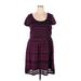 Jessica Simpson Casual Dress: Purple Marled Dresses - New - Women's Size 2X