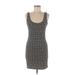 Forever 21 Casual Dress - Mini Plunge Sleeveless: Gray Dresses - Women's Size Medium