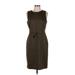 Ann Taylor Cocktail Dress - Sheath: Brown Solid Dresses - Women's Size 8