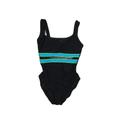 Speedo One Piece Swimsuit: Black Print Swimwear - Women's Size 10