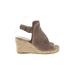 Gianni Bini Wedges: Brown Solid Shoes - Women's Size 7 - Open Toe