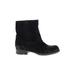 Franco Sarto Ankle Boots: Black Print Shoes - Women's Size 7 1/2 - Round Toe