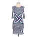 Peter Pilotto Casual Dress - Mini Scoop Neck 3/4 sleeves: Blue Dresses - Women's Size 10