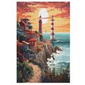 Jigsaw Puzzles for Adults Coastal Lighthouses 1000 Piece Jigsaw Puzzle Suitable for Adults And Children over 12 Years Old Wooden Puzzles Great Gift for Adults （78×53cm）