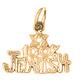 Jewels Obsession 18K Yellow Gold 100% Jewish Pendant, Made in USA