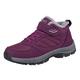 CUTeFiorino Pair Models Women's Medium and Older High Top Plus Velvet Thickening Non-Slip Wear Comfortable Cotton Shoes Warm Sports Cotton Shoes Fitness Shoes Women, purple, 6 UK