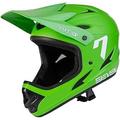 7 iDP M1 MTB Mountain Bike Full Face Lightweight Vented Bicycle Helmet (Green/White, M)