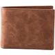 SSWERWEQ Leather Wallets for Men Fashion Mini Slim Wallet Mens Money Purse Coin Bag Zipper Short Men Wallet Card Holder Compact Money Purses (Color : Brown)