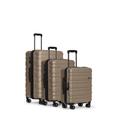 ANTLER - Set of 3 Suitcases - Clifton Luggage - Oak Brown, Cabin,Medium,Large - Strength Lightweight Suitcase for Travel - Luggage with 4 Wheels, Expandable Zip, Twist Grip Handle - TSA Approved Locks