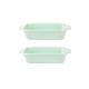 Ceramic Oven Baking Dishes,Oven Baking Dish,Ceramic Baking Set of 2, Rectangular Baking Dishes, Oven Dish, Serving Dish Set for Tapas, Casserole, Roasting, Cooking Dishes for Ove,Blue,M (Color : Gree