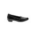 Clarks Flats: Loafers Chunky Heel Work Black Print Shoes - Women's Size 9 - Almond Toe